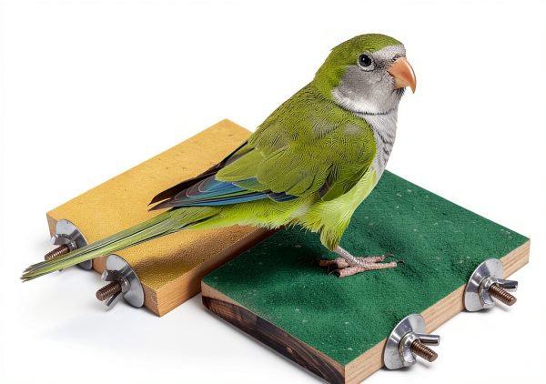 Petsvv Bird Perch Stand Natural Wood Parrot Toy Platform-3