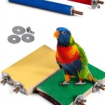 Petsvv Bird Perch Stand Natural Wood Parrot Toy Platform-0