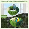 Admaison Velvet Bird Nest Cage Bed Green Pet Supplies-3