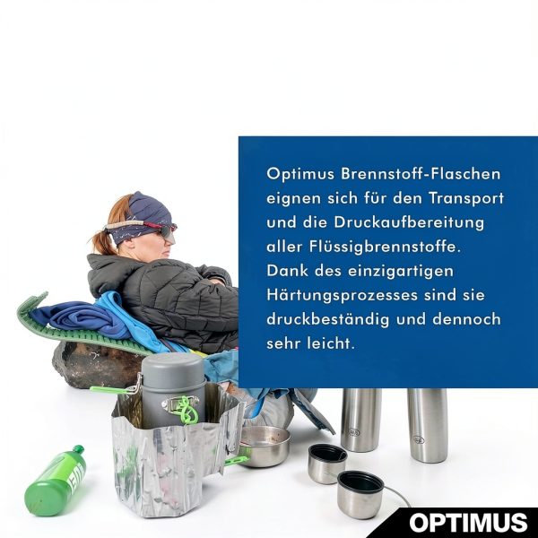 Optimus Fuel Bottle Reusable Stainless Steel 0.6L-3