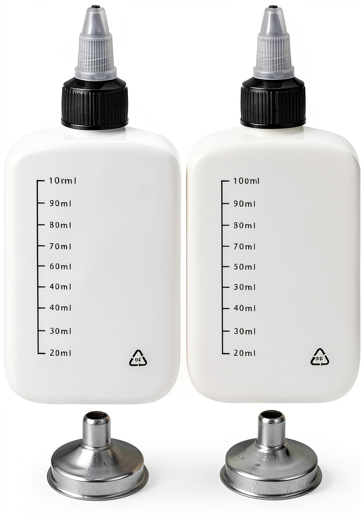 wuernine reusable camping bottle set with funnel on a forest trail
