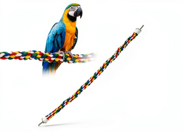 Yuntop Bird Rope Perch Cotton Soft Spiral Climbing Toy-5