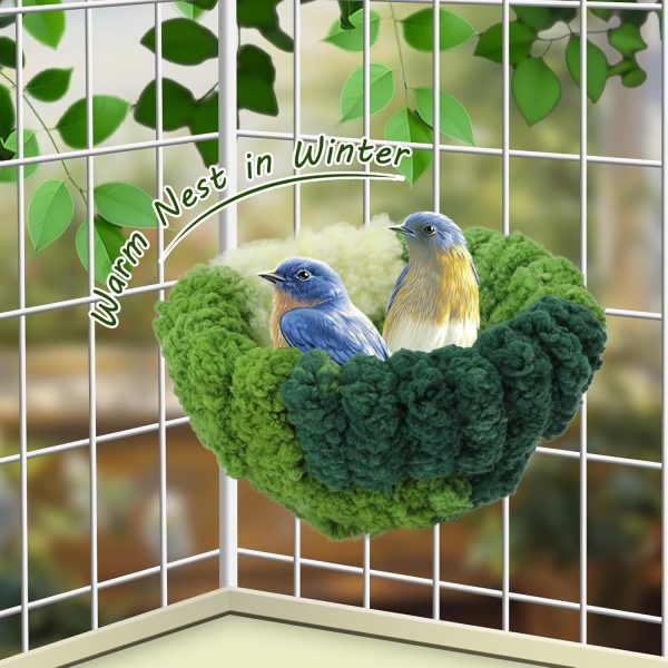 Admaison Velvet Bird Nest Cage Bed Green Pet Supplies-4