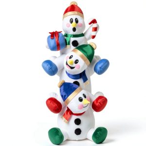 Joiedomi Snowman Inflatable Christmas Decor Polyester LED-0