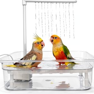 HZDZ Bird Bath Automatic Fountain Acrylic Garden Decor-0