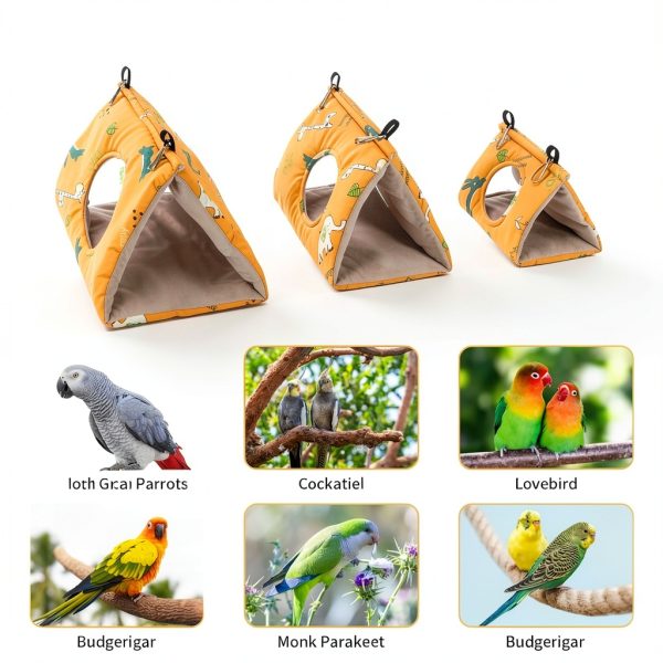 Rypet Bird Nest Cotton Hammock for Parrots Cockatoos-8