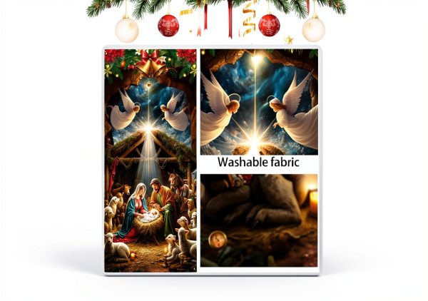 Qiyeyeye Outdoor Nativity Door Cover Weather Resistant-1