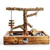 LIMIO Bird Playground Stand Natural Wood Small Medium Birds-5