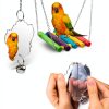 JINJINANV Bird Swing Natural Wood Parakeet Toys Safe Play-4