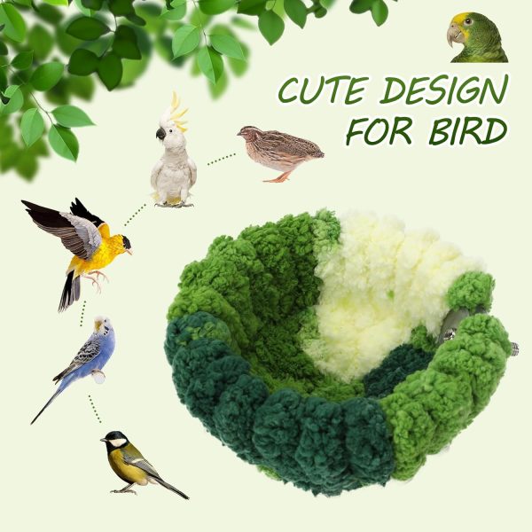 Admaison Velvet Bird Nest Cage Bed Green Pet Supplies-5