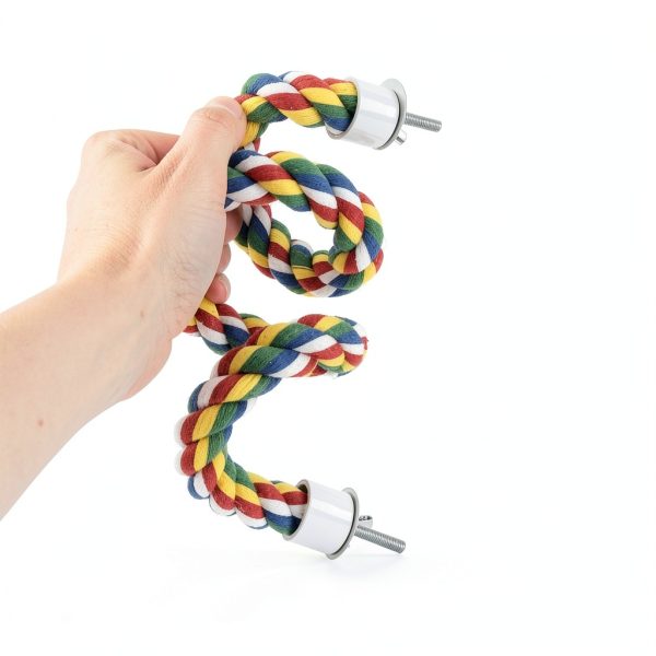 Yuntop Bird Rope Perch Cotton Soft Spiral Climbing Toy-6