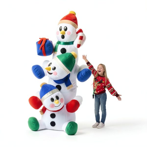 Joiedomi Snowman Inflatable Christmas Decor Polyester LED-4