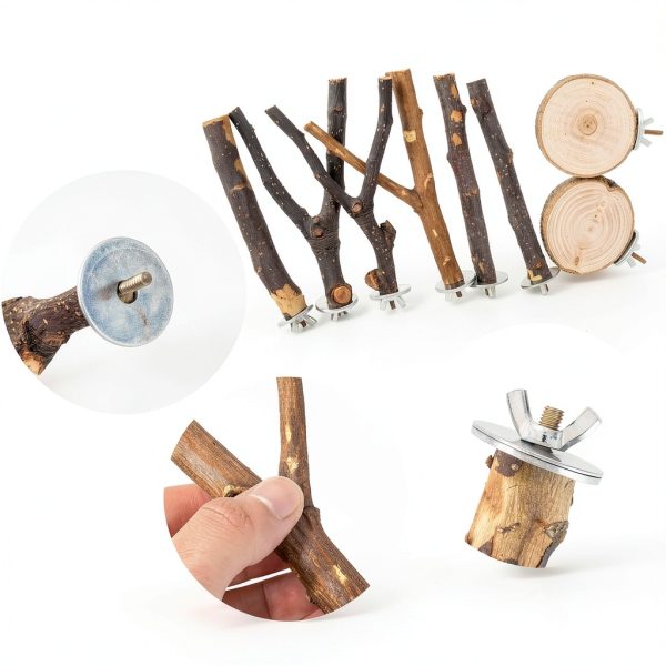 Yiwu Shi Zhanyue Natural Wood Bird Perch Mix Color BON0992-4