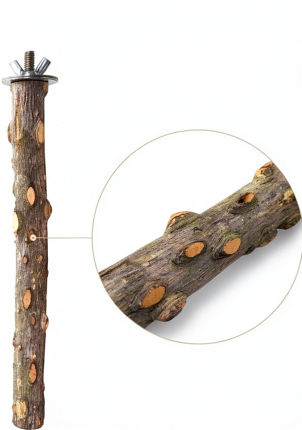 LIMIO Bird Perch Natural Wood Non Slip Easy Install Small-3