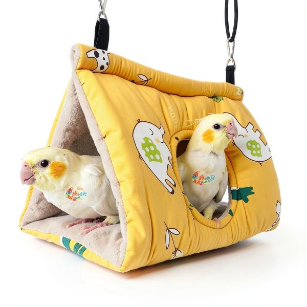 Rypet Bird Nest Cotton Hammock for Parrots Cockatoos-6