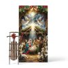 Qiyeyeye Outdoor Nativity Door Cover Weather Resistant-4