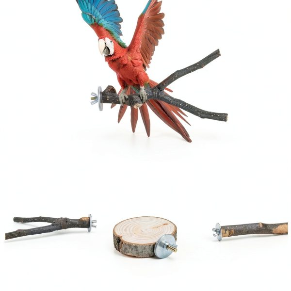 Yiwu Shi Zhanyue Natural Wood Bird Perch Mix Color BON0992-3