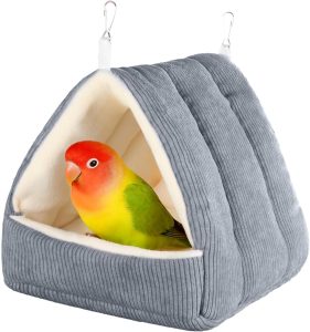 Hoopttay Bird Bed Cage Flannel Lined Parakeet Conure Nest-0