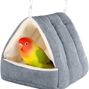 Hoopttay Bird Bed Cage Flannel Lined Parakeet Conure Nest-0