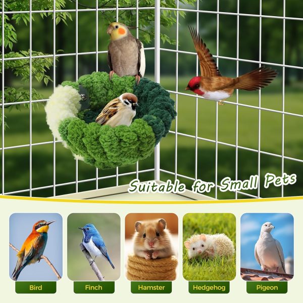 Admaison Velvet Bird Nest Cage Bed Green Pet Supplies-6