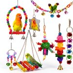 Bird Swing Toy ESRISE Natural Wood Parrot Playset-0